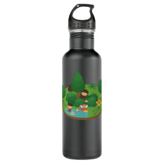 Sneaky Sasquatch Floating Picnic Classic T Shirt 710 Ml Water Bottle
