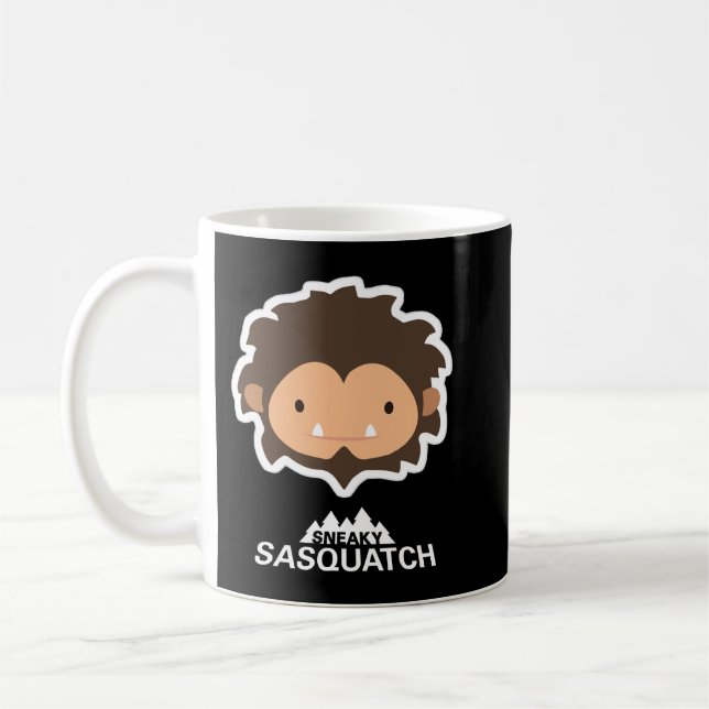 Sneaky Sasquatch Head Classic Coffee Mug (Left)