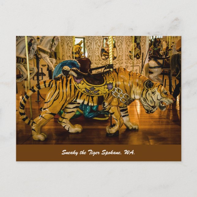 Sneaky the Tiger Spokane, WA. Postcard (Front)
