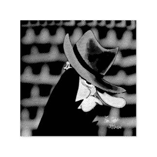 Sneaky villain cartoon character self-inking stamp