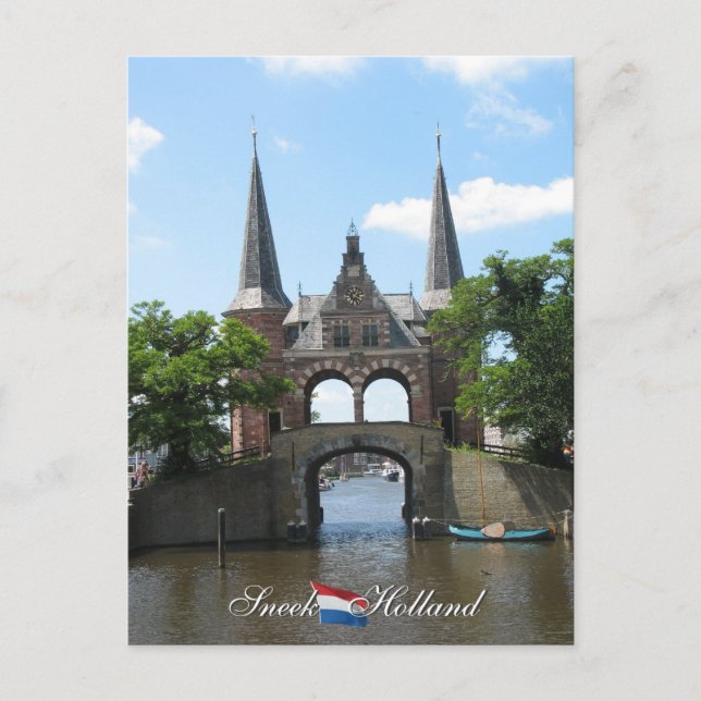 Sneek Water Gate Holland Postcard (Front)