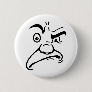 Sneering Cartoon Face 6 Cm Round Badge