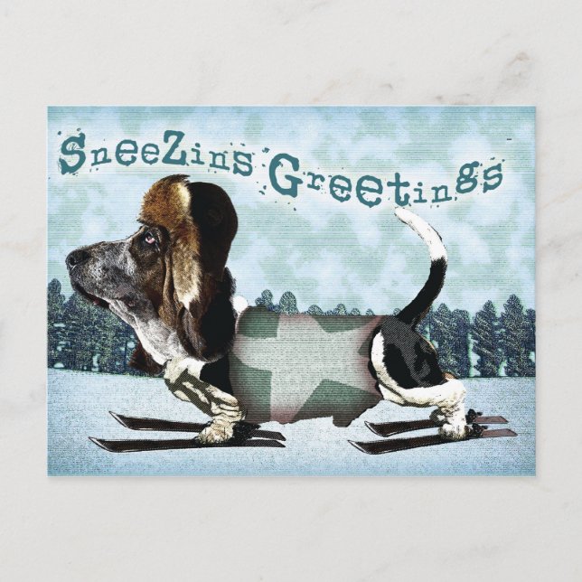 Sneezins Greetings - Christmas postcard (Front)