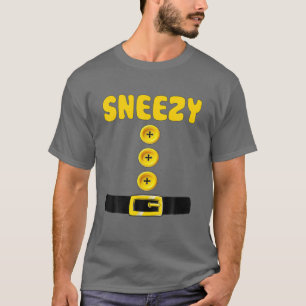 Sneezy Dwarf Halloween Costume Colour Matching Bas T-Shirt