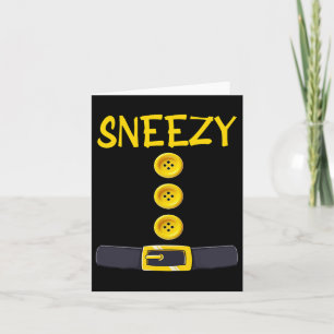 Sneezy Dwarf Halloween Costume Colour Matching Sle Card