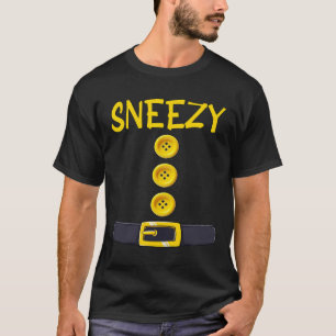 Sneezy Dwarf Halloween Costume Colour Matching Sle T-Shirt