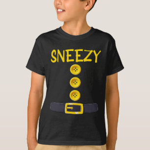 Sneezy Dwarf Halloween Costume Colour Matching Sle T-Shirt
