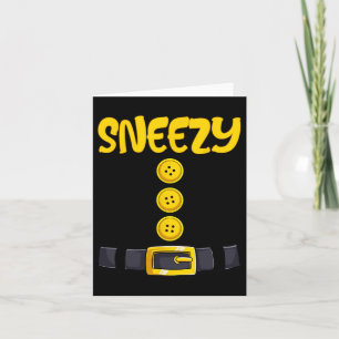 Sneezy Halloween Dwarf Costume Colour Matching  Card