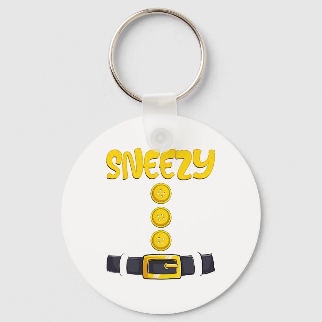 Sneezy Halloween Dwarf Costume Colour Matching  Key Ring (Front)