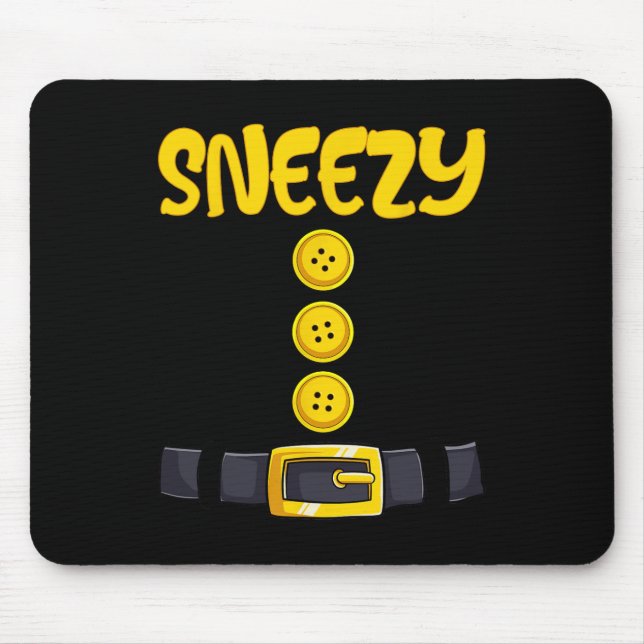 Sneezy Halloween Dwarf Costume Colour Matching  Mouse Pad (Front)