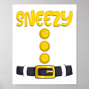 Sneezy Halloween Dwarf Costume Colour Matching  Poster