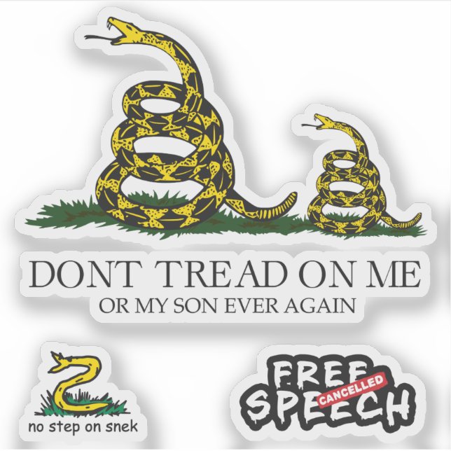 Snekright gadsden flag parody memes x6 (Front)