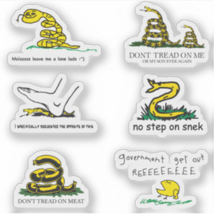 Snekright gadsden flag parody memes x6