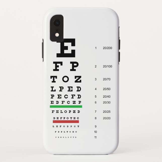 Snellen Eye Chart Case-Mate iPhone Case (Back)