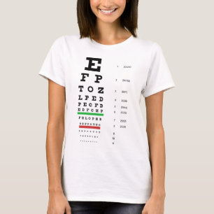 Snellen Eye Chart Ladies Baby Doll (Fitted) T-Shirt