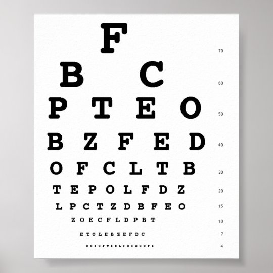 snellen eye test chart zazzleconz