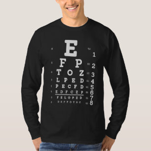 Snellen Test Chart Optometry Eye Exam  - Unisex T-Shirt