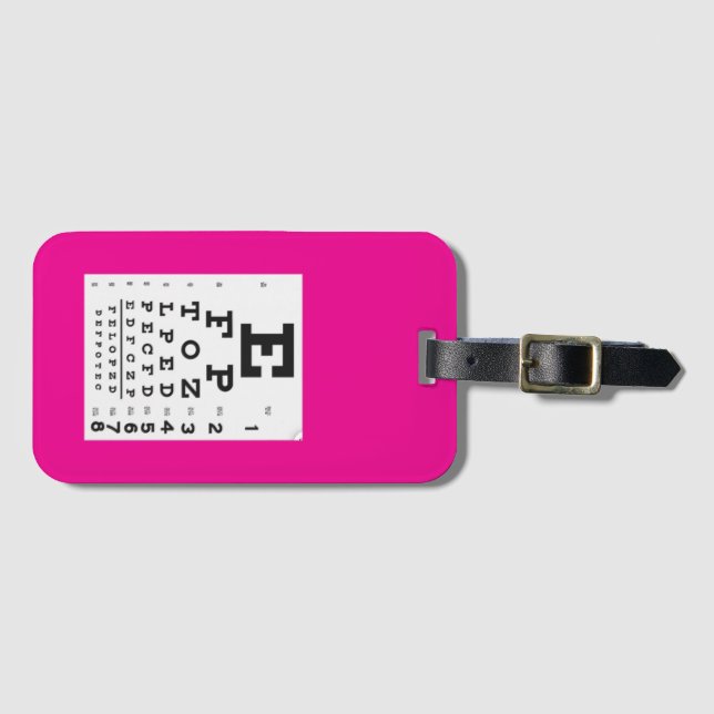 Snelling Eye Chart Luggage Tag (Front Horizontal)