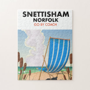 Snettisham Norfolk beach poster Jigsaw Puzzle
