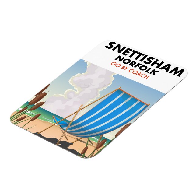 Snettisham Norfolk beach poster Magnet (Left Side)