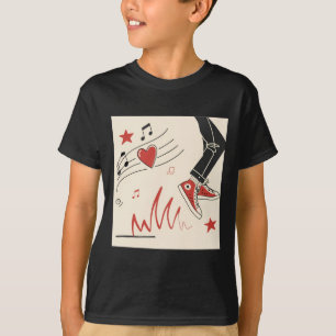 Snicker Music Colorful Expressive Digital Art Illu T-Shirt