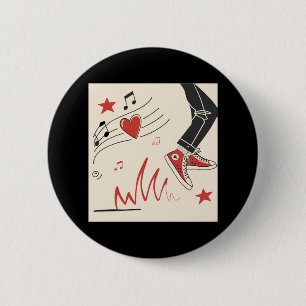 Snicker Music Colourful Expressive Digital Art Ill 6 Cm Round Badge