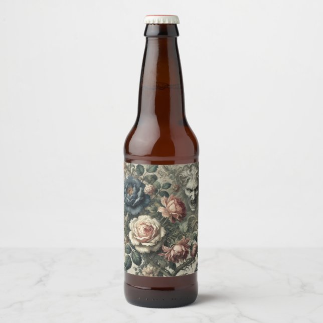 Snide Remarks – Gothic Floral Grotesque  Beer Bottle Label (Front)