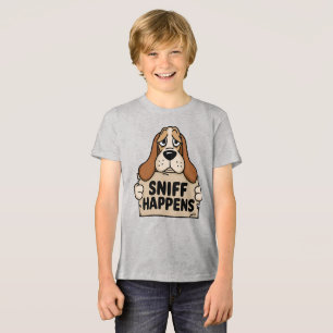 Sniff Happens – Sad Basset Hound Tri-Blend Shirt