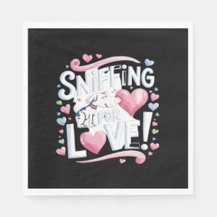 Sniffing for Love! Dog Napkin