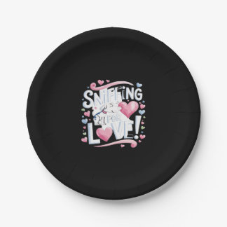 Sniffing for Love! Dog Paper Plate