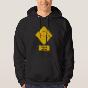 Sniper Ahead Warning Sign (Crosshairs) Hoodie
