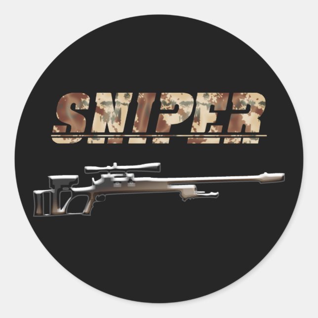 Sniper Classic Round Sticker (Front)
