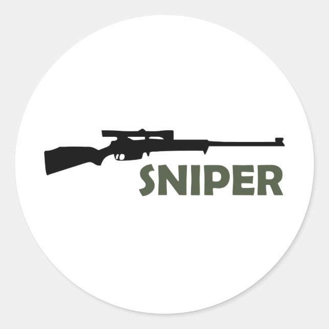 **SNIPER** CLASSIC ROUND STICKER (Front)
