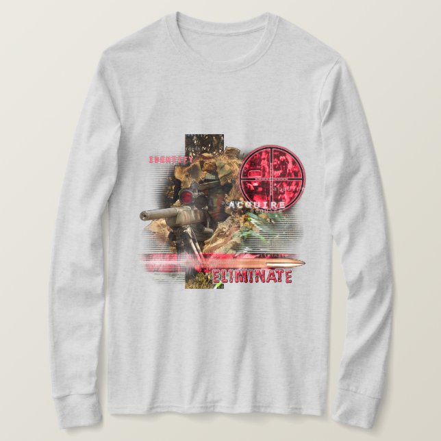 Sniper Identify Acquire Eliminate T-Shirt (Design Front)