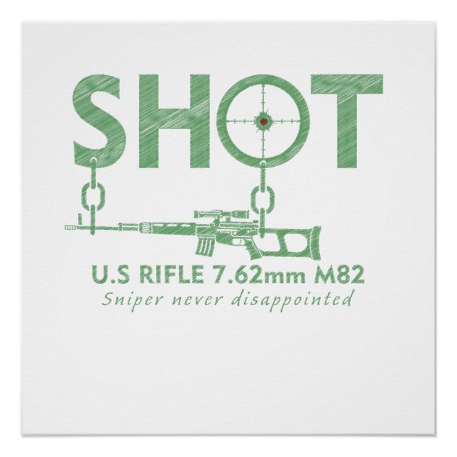 Sniper Rifle 7.62 M82 Military Force Poster (Front)