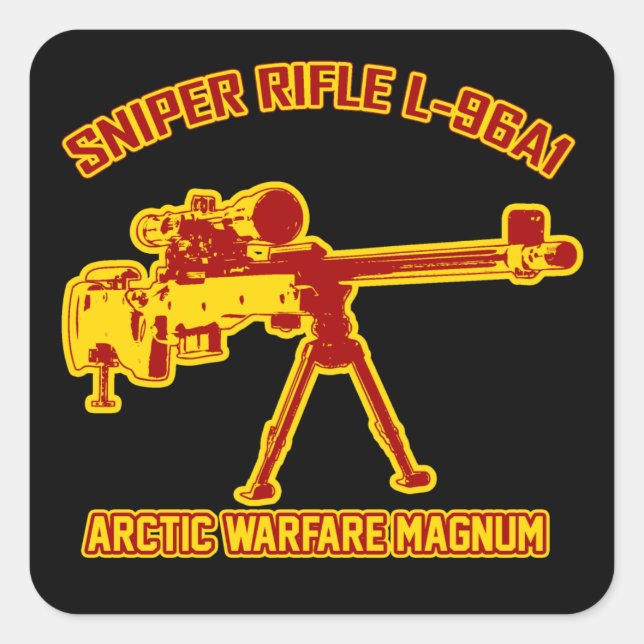 Sniper Rifle L-96A1 Square Sticker (Front)