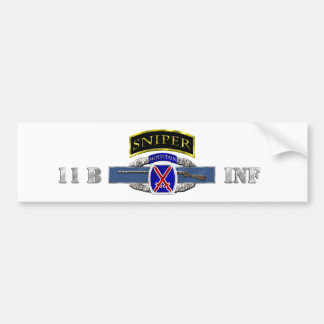 Sniper Tab 11B CIB 10th Mt Bumper Sticker