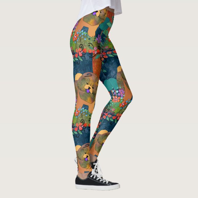 SNIPPETS- large pattern - Chow leggings (Right)