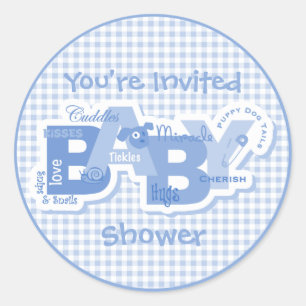 Snips & Snails Baby Shower Sticker