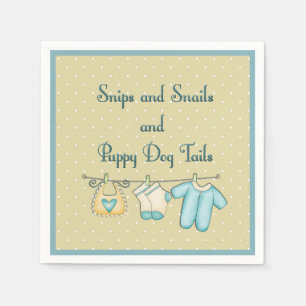 Snips Snails Puppy Dog Tails With Baby Clothes Napkin