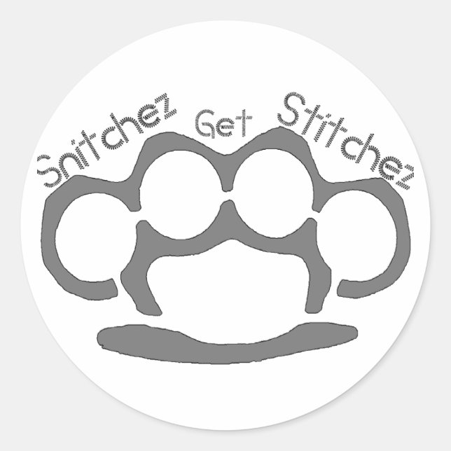 Snitchez Get Stitchez Stickers (Front)