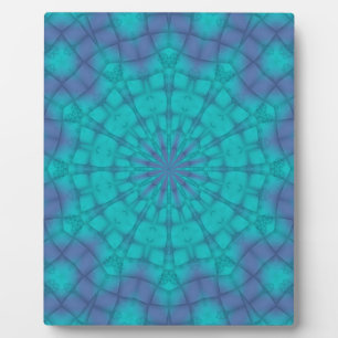 Sno Flakes on Teal and Purple Background Plaque