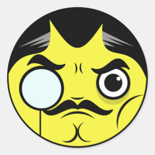 Snob Face Classic Round Sticker