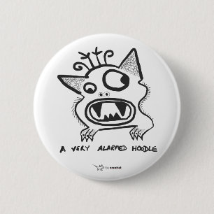 Snod Rat: A Very Alarmed Hoodle 6 Cm Round Badge
