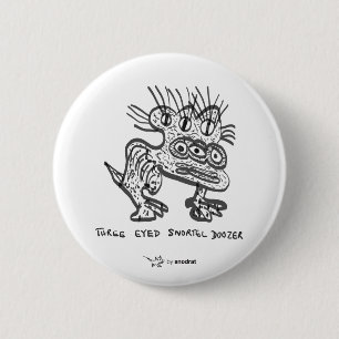 Snod Rat: Three Eyed Snortel Doozer 6 Cm Round Badge