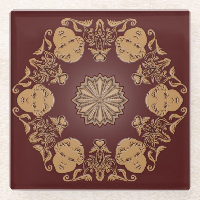 Snoiwflake glass coaster (Front)