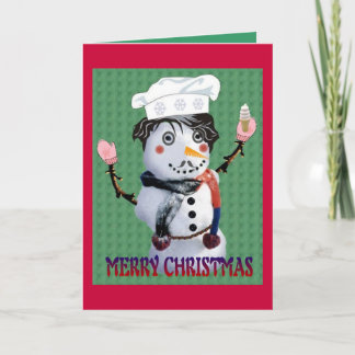 SNOMAN COOK HOLIDAY CARD