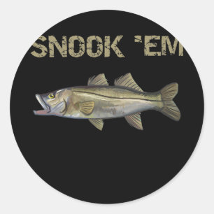 Snook 'Em Snook Fishing Common Snook  Classic Round Sticker