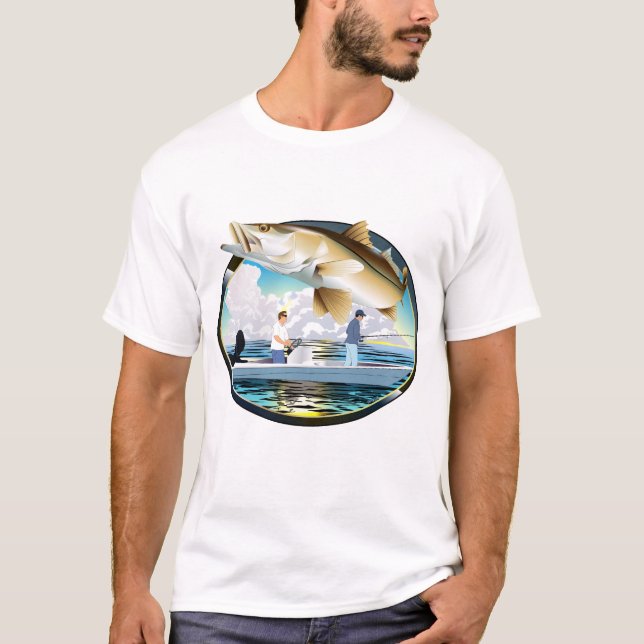 Snook Fishing Sunset T-Shirt (Front)