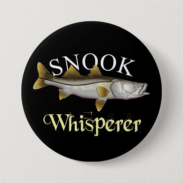Snook Whisperer Dark 7.5 Cm Round Badge (Front)